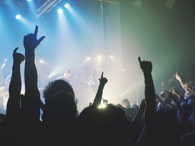 Friends at a concert
